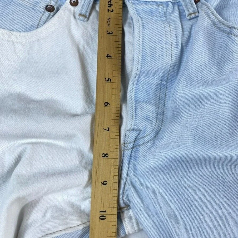 Levi's 501 Jeans Women Sz 27 Colorblock Button Fly Unique Ankle Raw Hem - Picture 16 of 16